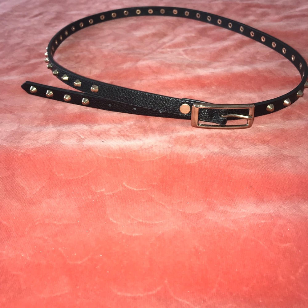 44in gold studded black belt